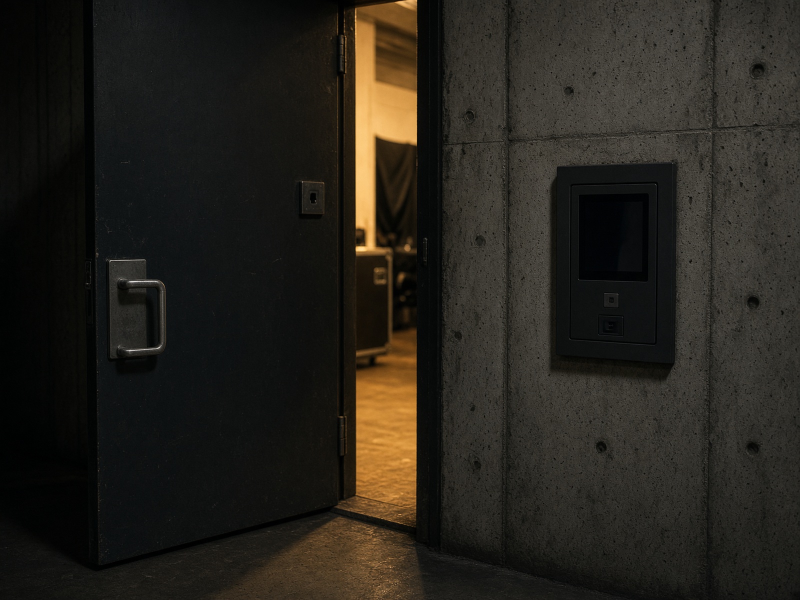 Backstage service door